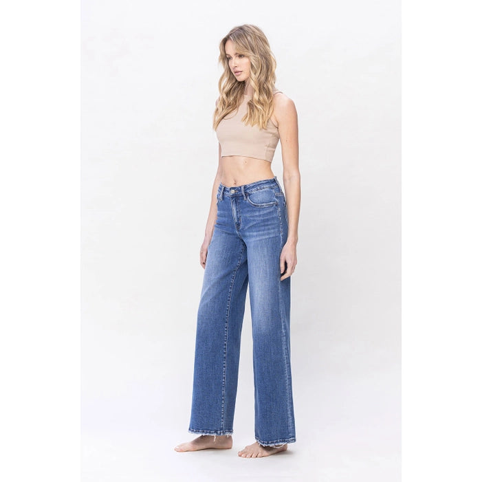 High Rise, Wide Leg Jeans