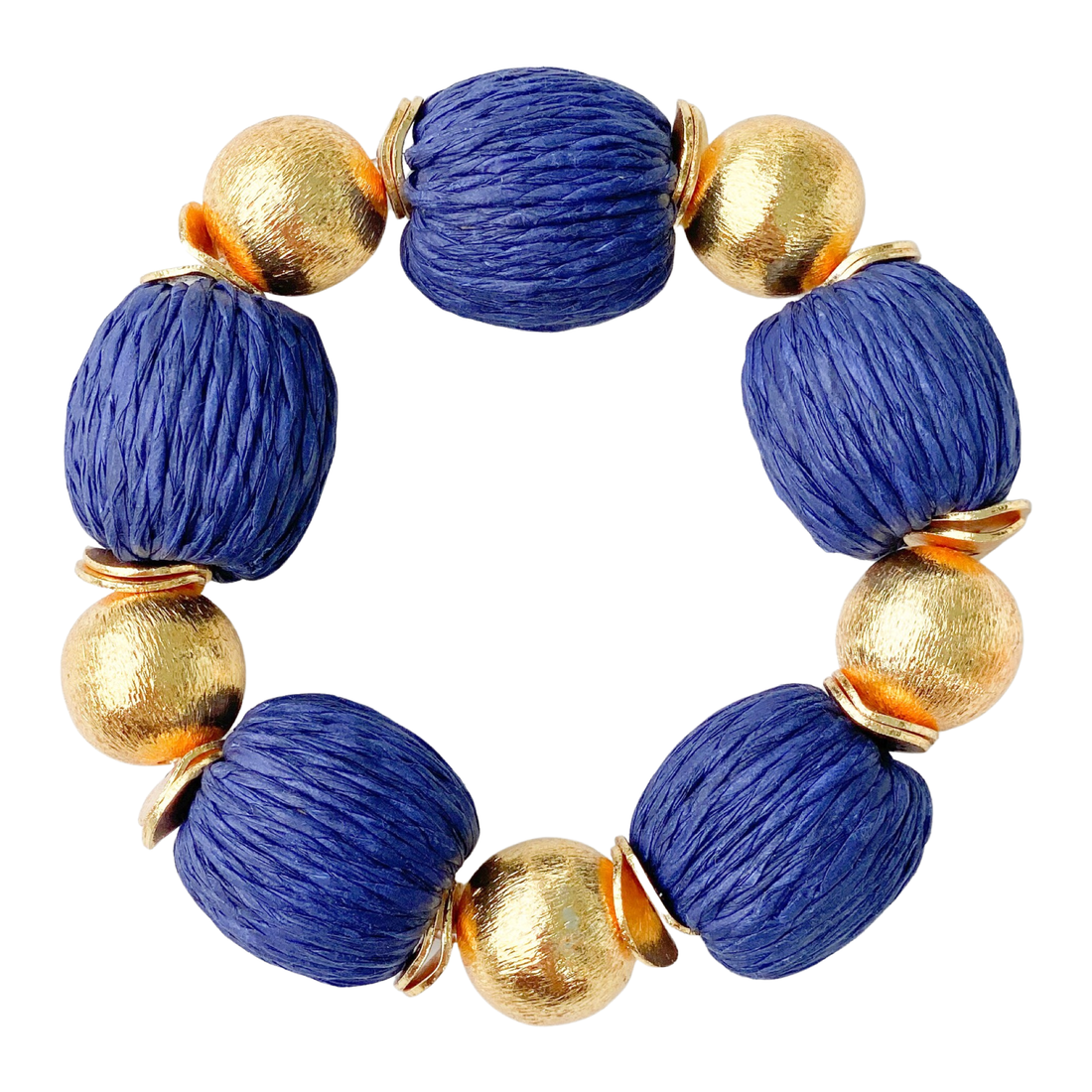 Candace Bracelet - Denim Raffia