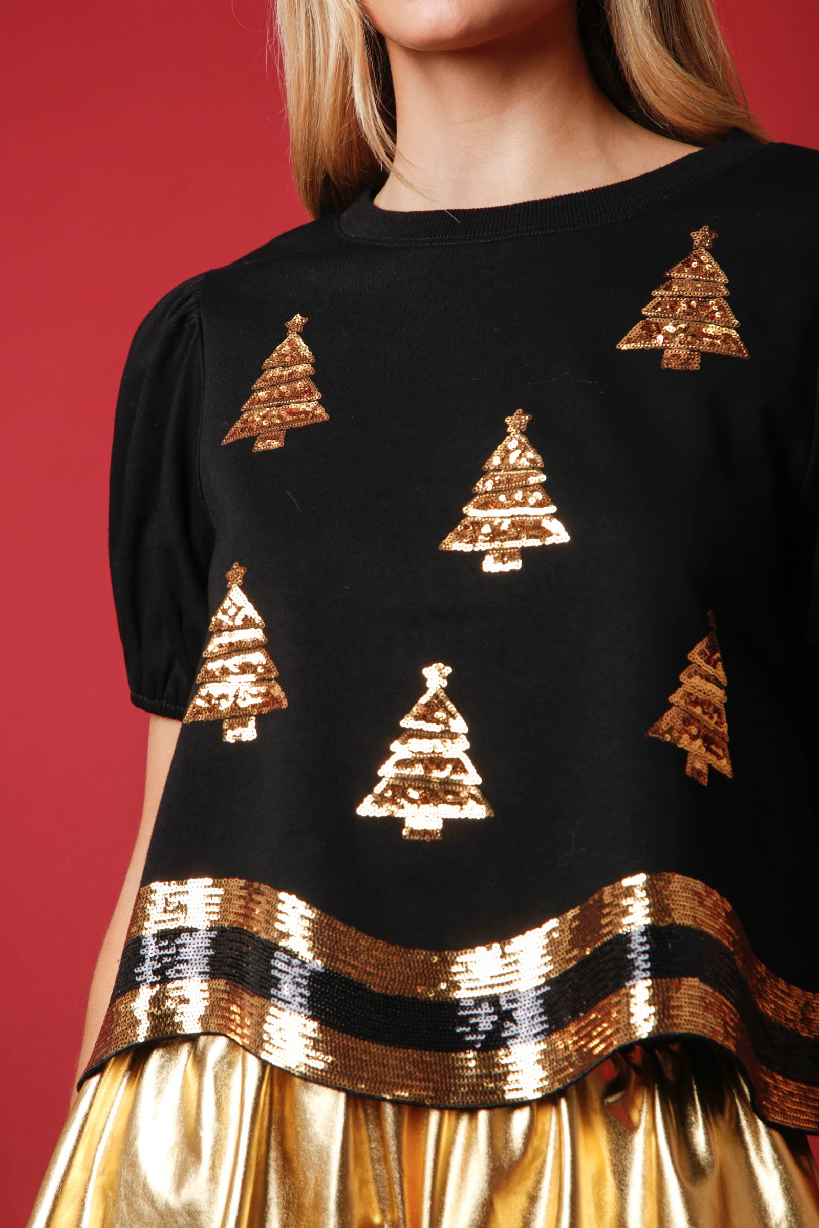 Sequin Christmas Tree Tee (Black only)