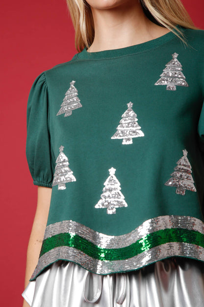 Sequin Christmas Tree Tee (Black only)