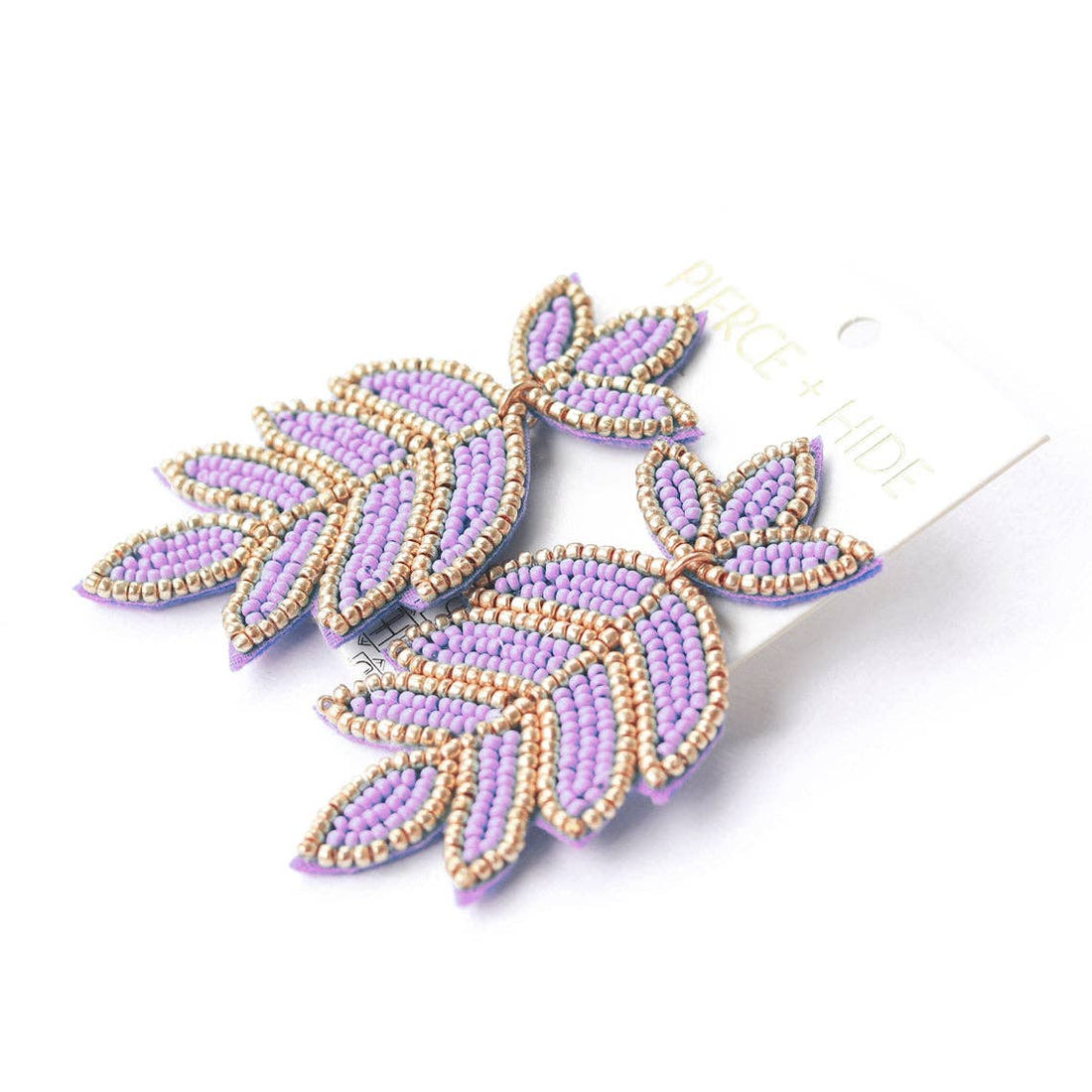 Custom Lavender Fleur De Lis Earrings