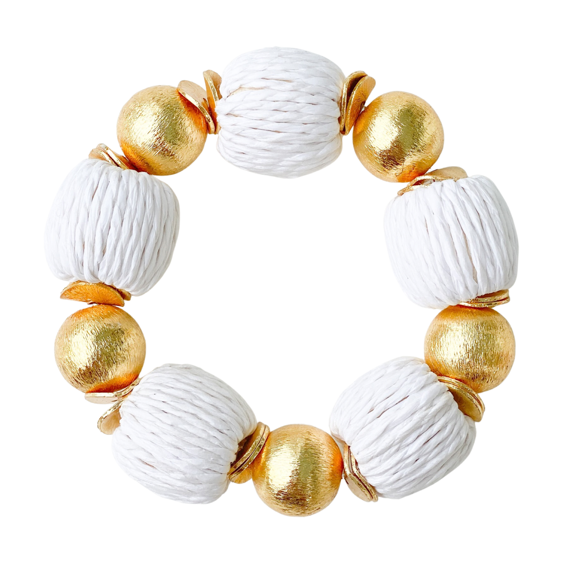 Candace Bracelet - White  Raffia