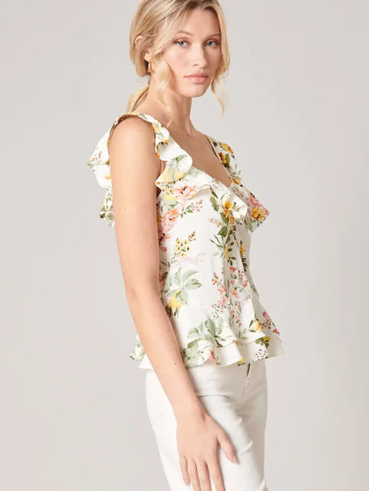 Floral Ruffle Top