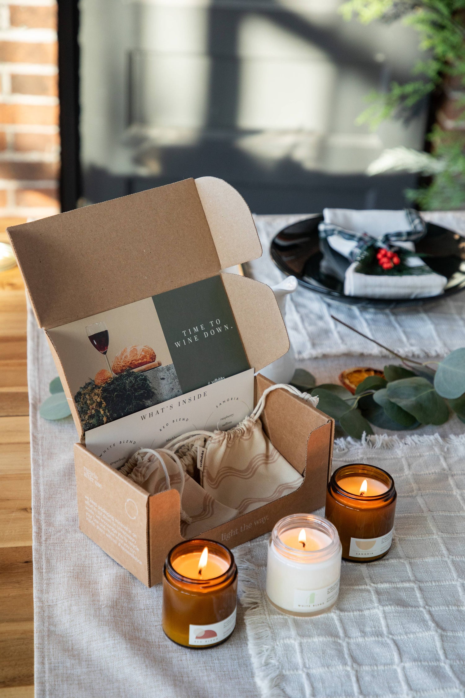 Wine Flight Inspired Candle Gift Box