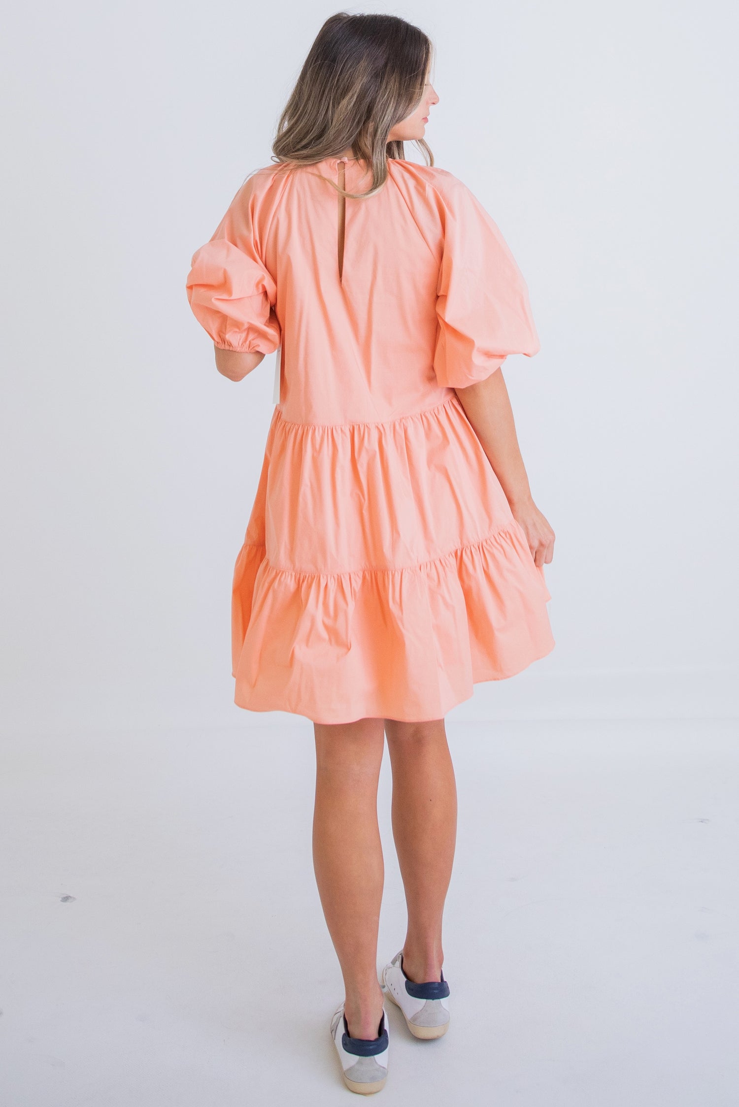 Solid Bow Poplin Dress